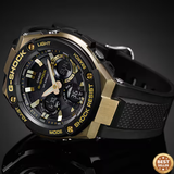 GXH6248-BG37 Golden Strike Chrono – Premium Gold &amp; Black Analog-Digital Watch